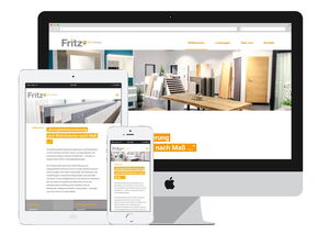 Screenshot: Website für Fritz Wohndesign, Backnang