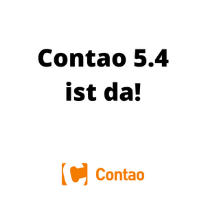 Grafik mit Text: Contao 5.4 veröffentlicht